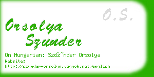 orsolya szunder business card